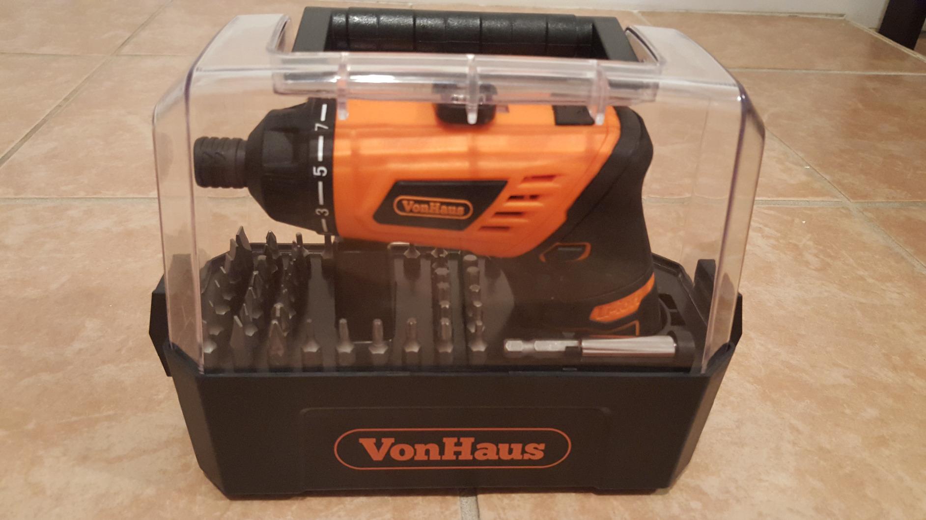 VonHaus Cacciavite cordless 3.6V set 50 pezzi LED