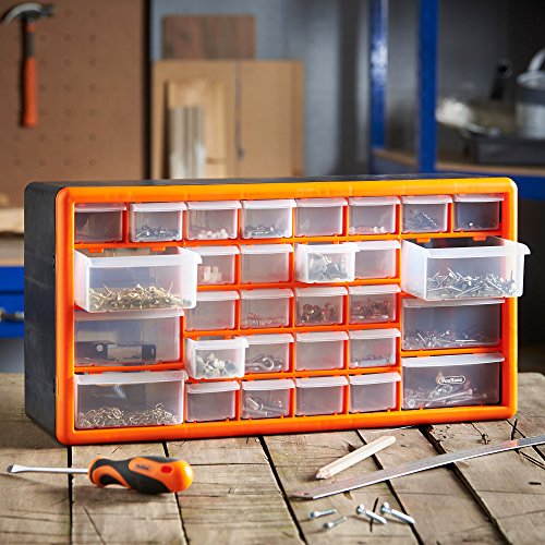 VonHaus Organizer 30 Cassettini Viti 50,5x16x25,6 cm Plastica