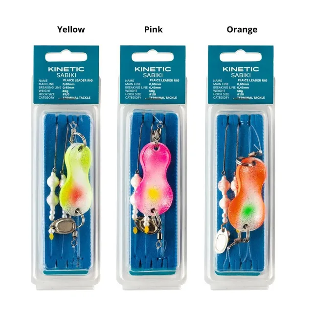Kinetic Sabiki Plaice Leader terminale mare 40 g giallo