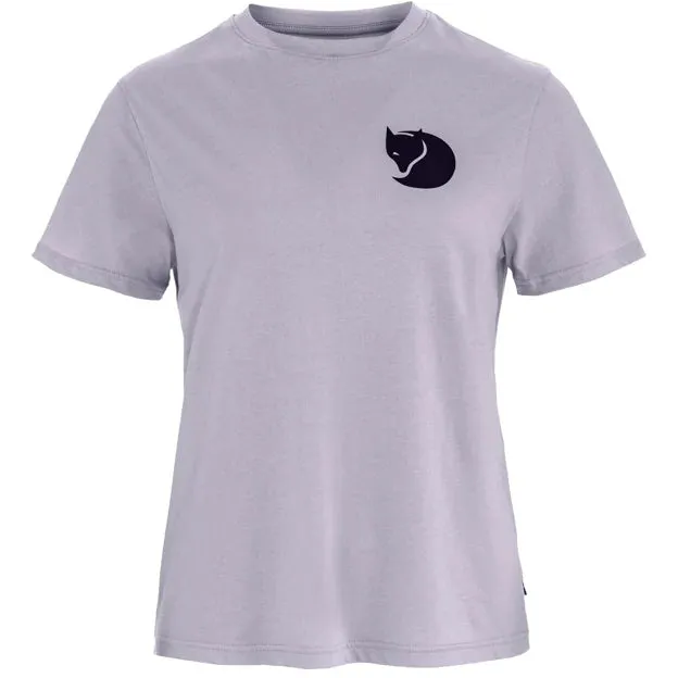 Fjällräven Fox Boxy Logo Tee W t-shirt donna Lavender Mist cotone bio
