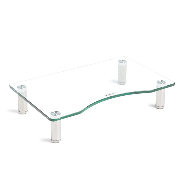 VonHaus Supporto Monitor Vetro 55,9x24,1 cm Trasparente Regolabile