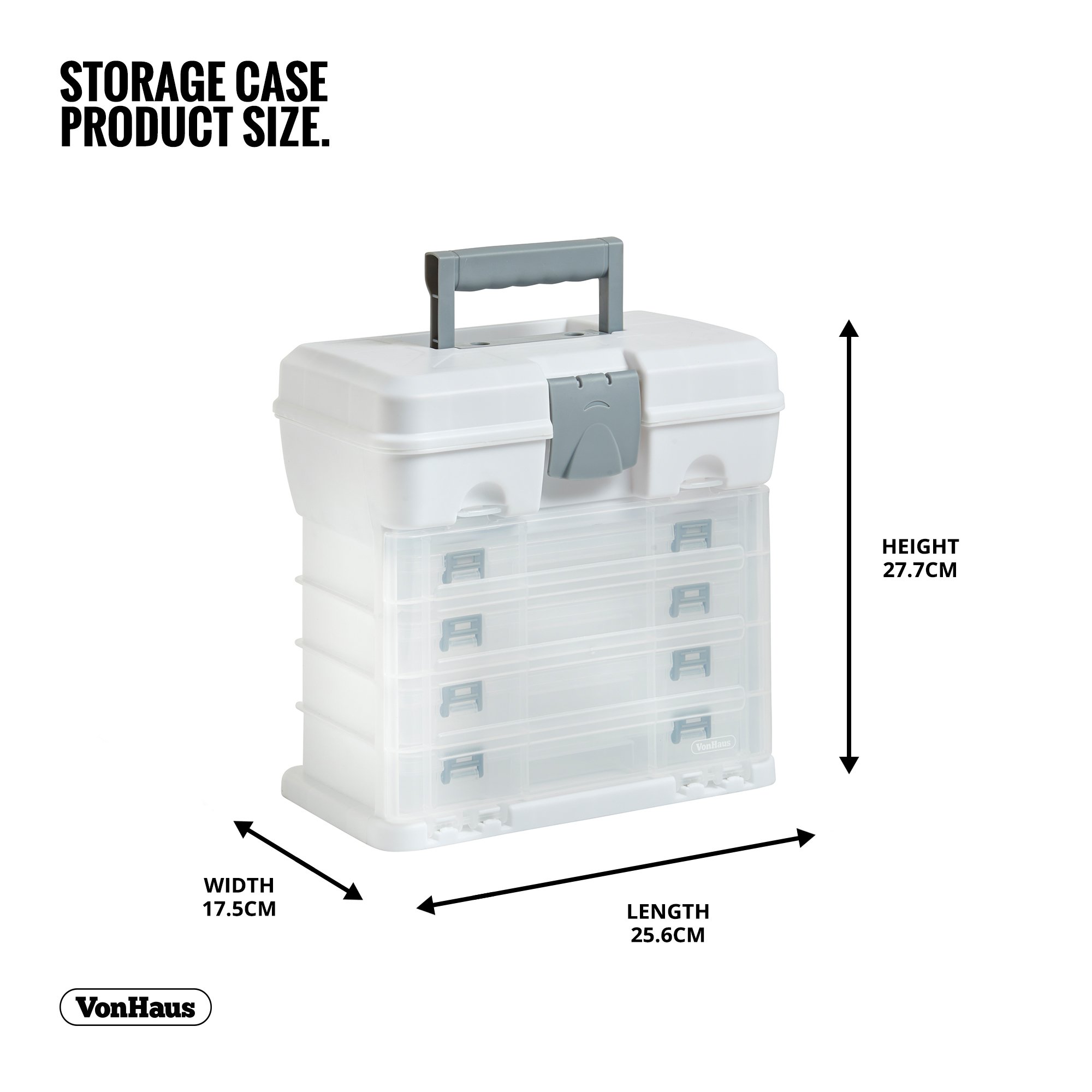 Vonhaus Utility cassetta organizer 4 cassetti bianco divisori