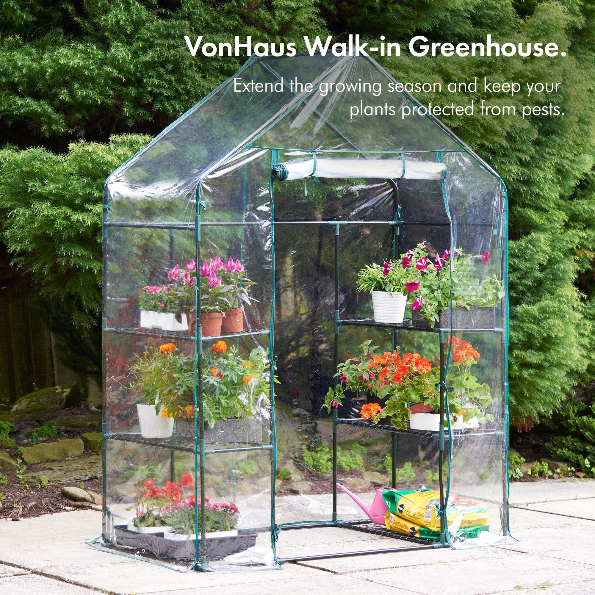 VonHaus Serra compatta 6 ripiani 193x143x73 cm PVC