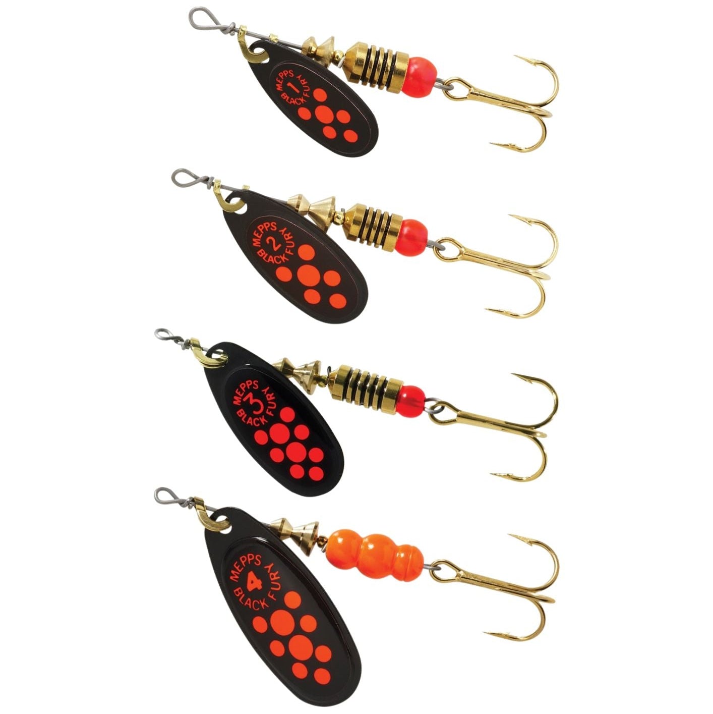 Mepps Black Fury cucchiaino 4,5g Str 2 black orange lure