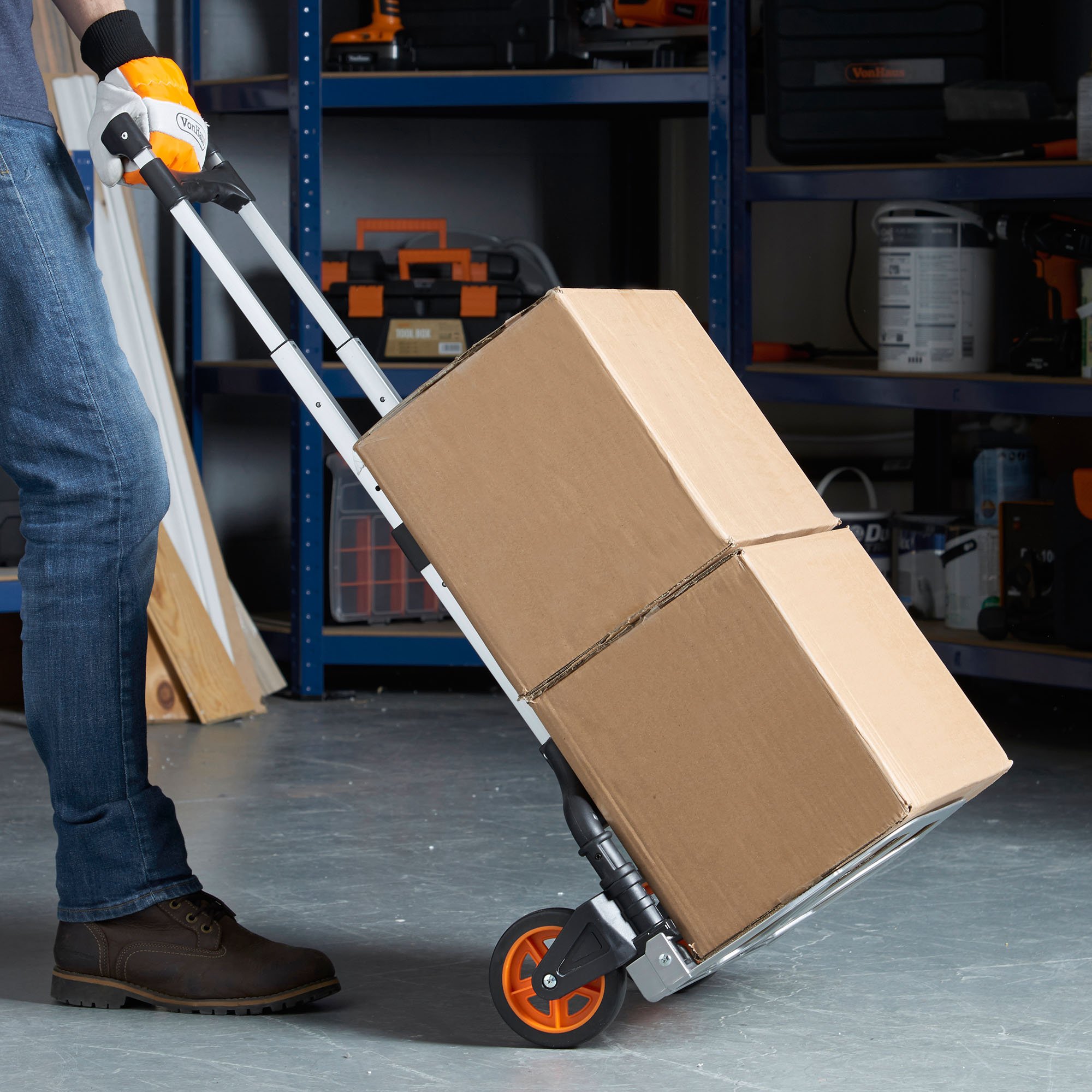 VonHaus Carrello Manuale Pieghevole in Alluminio 70 kg