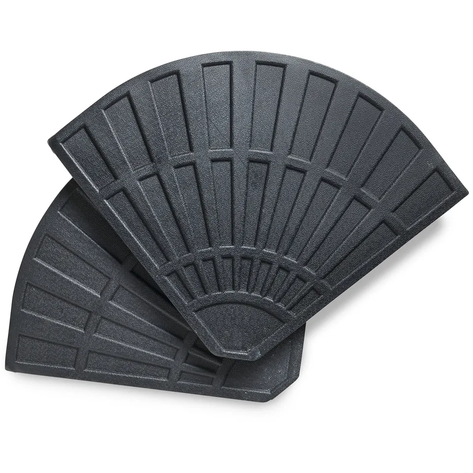 VonHaus Basi Ombrellone 2 Pezzi Cemento 12,5 Kg Nere