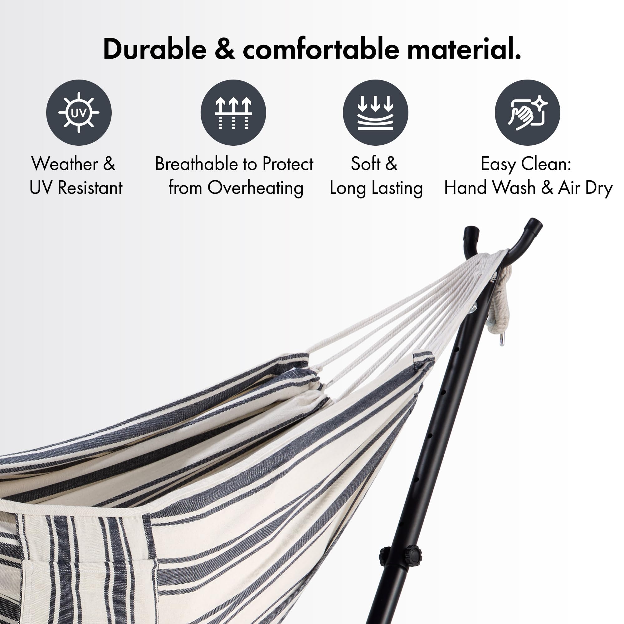 VonHaus Amaca Doppia 2 Persone Cotone Blu 120 kg