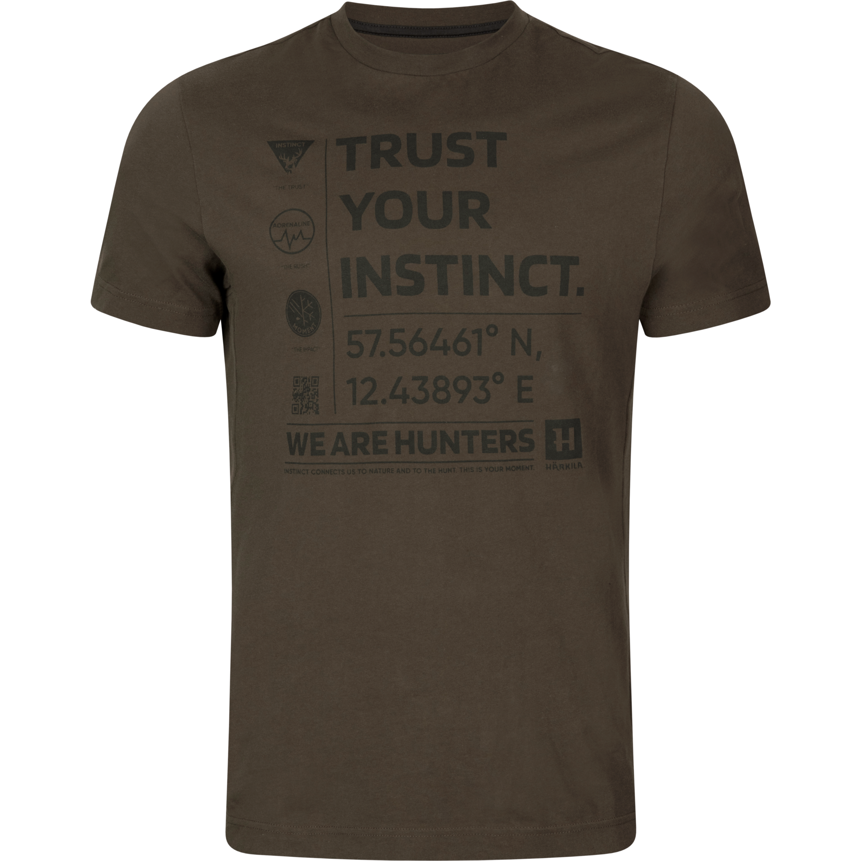 Härkila Instinct t-shirt cotone marrone vestibilità comoda