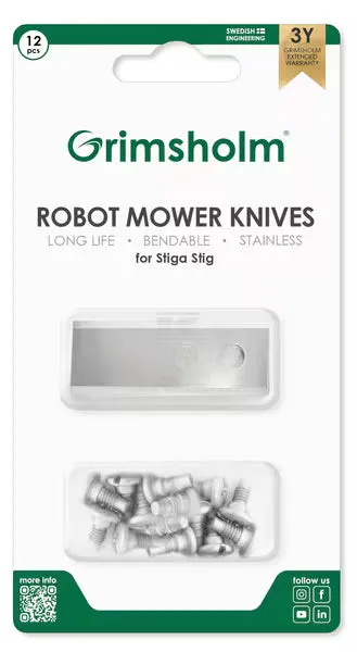 Grimsholm Stiga lame robot rasaerba 12 pz acciaio