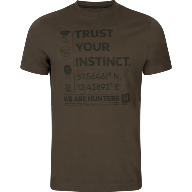 Härkila Instinct t-shirt cotone marrone vestibilità comoda