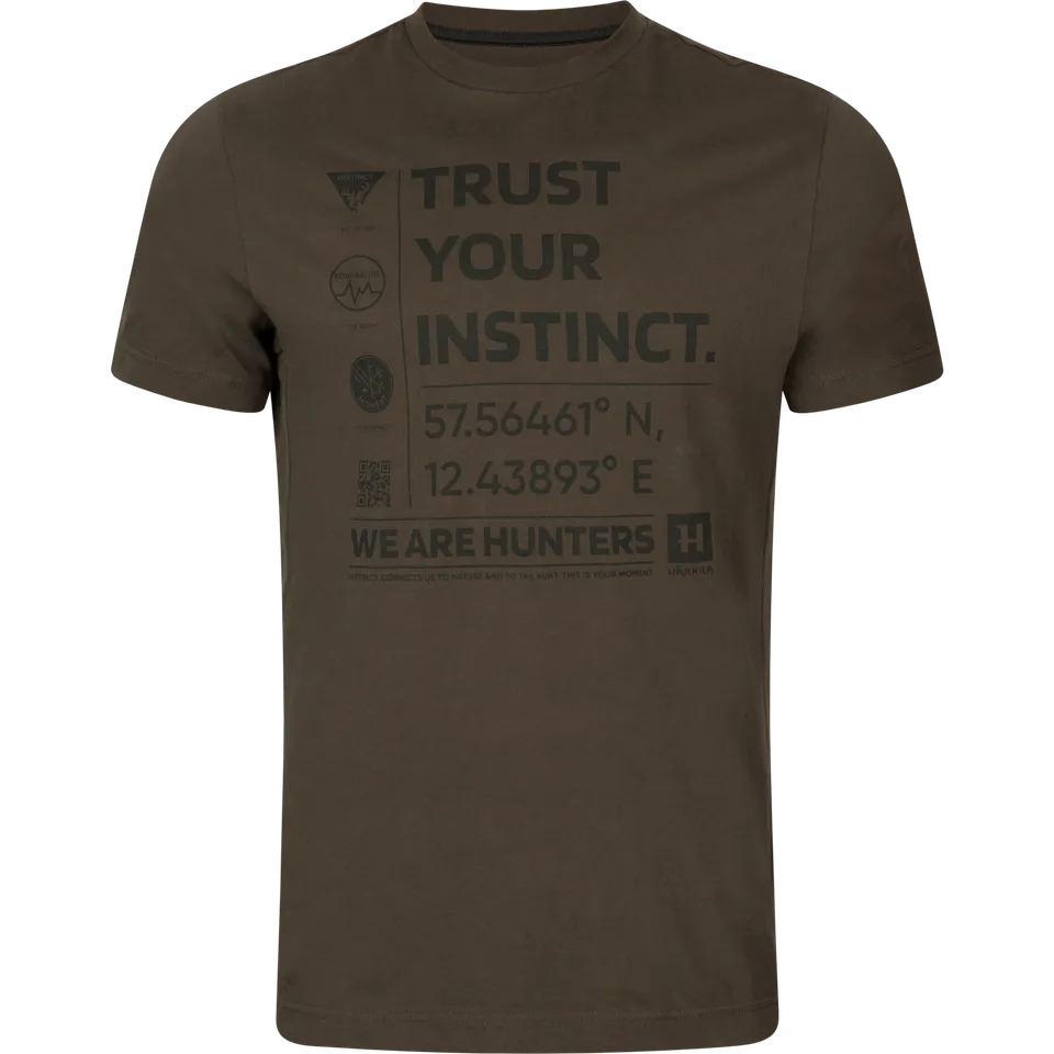 Härkila Instinct t-shirt cotone marrone vestibilità comoda