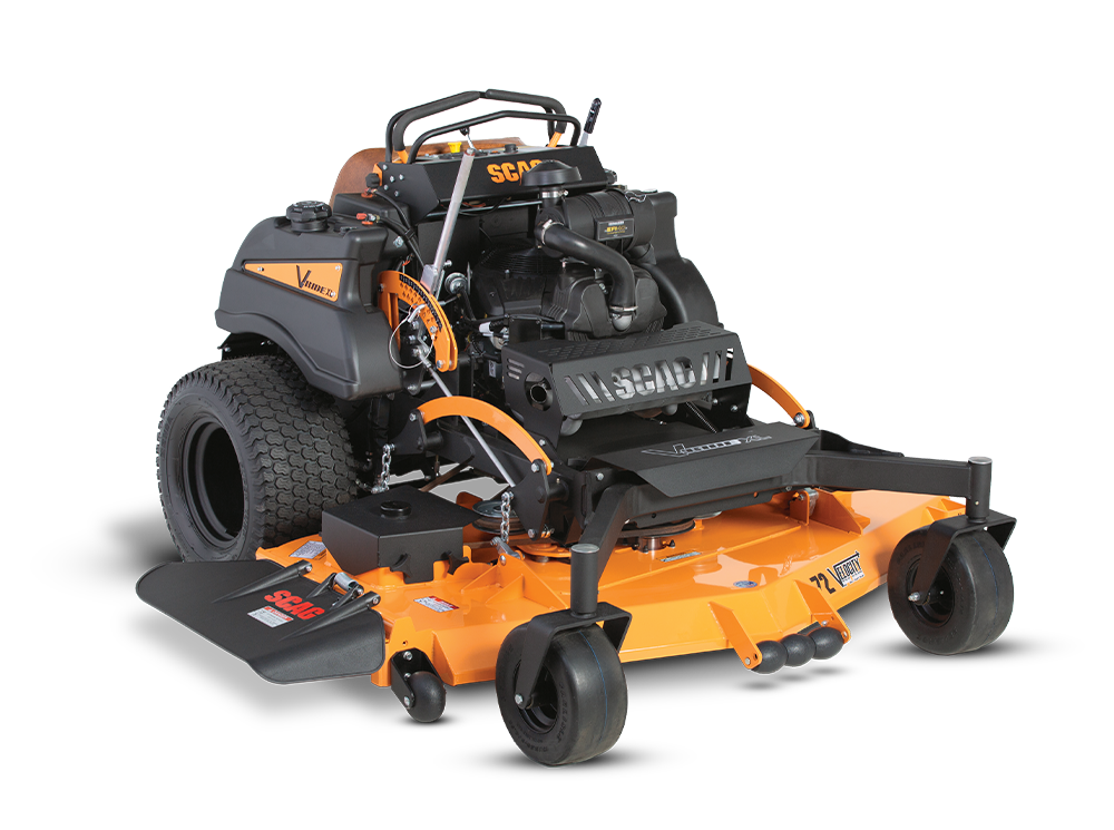 Scag V-Ride XL tosaerba stand on da prato