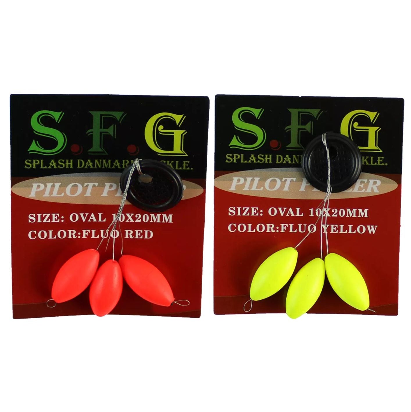 SFG Pilot Oval perle galleggianti pesca 10x20 mm