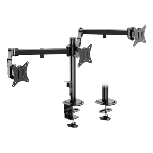VonHaus Braccio Triplo Monitor 13-27" VESA Nero