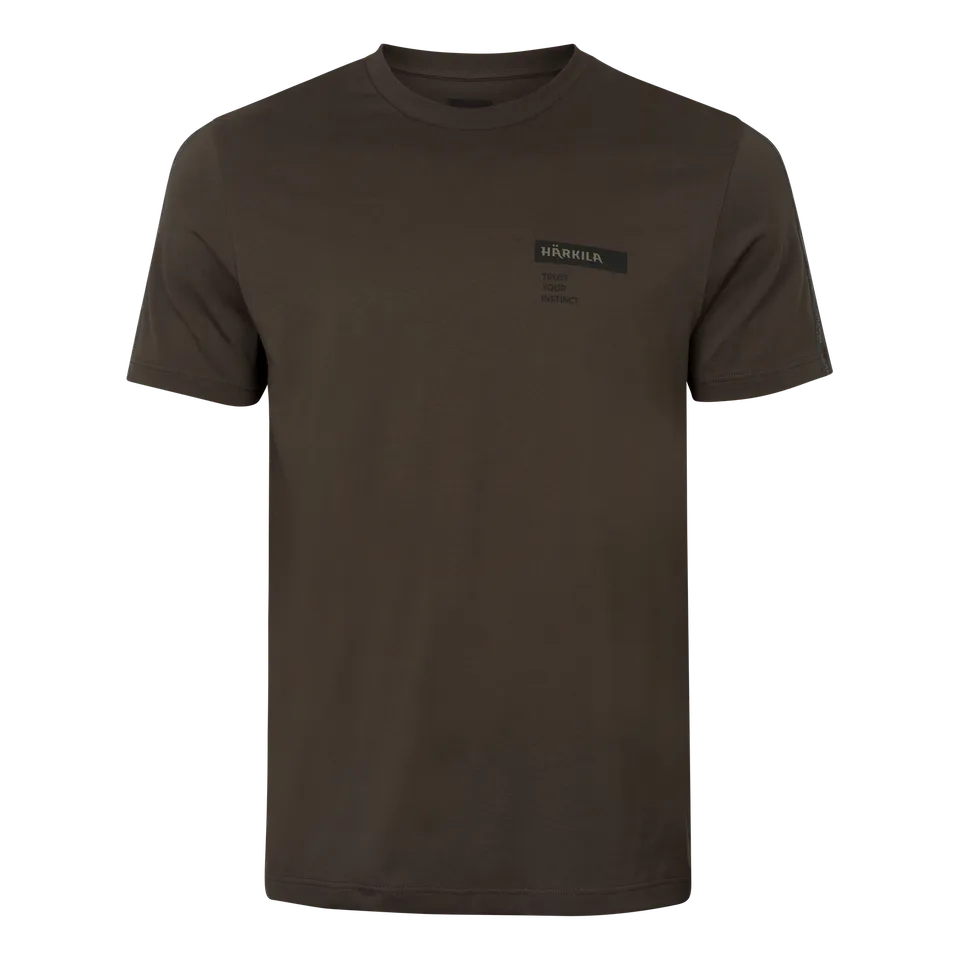 Härkila Logo Brand S/S t-shirt maglietta shadow brown