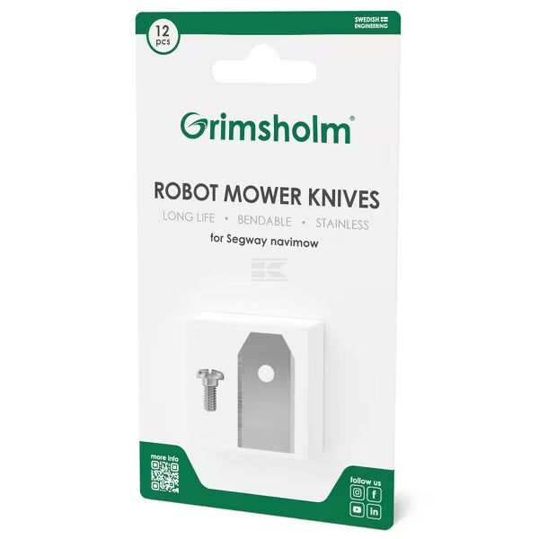 Grimsholm Navimow lame robot rasaerba 12 pz inox