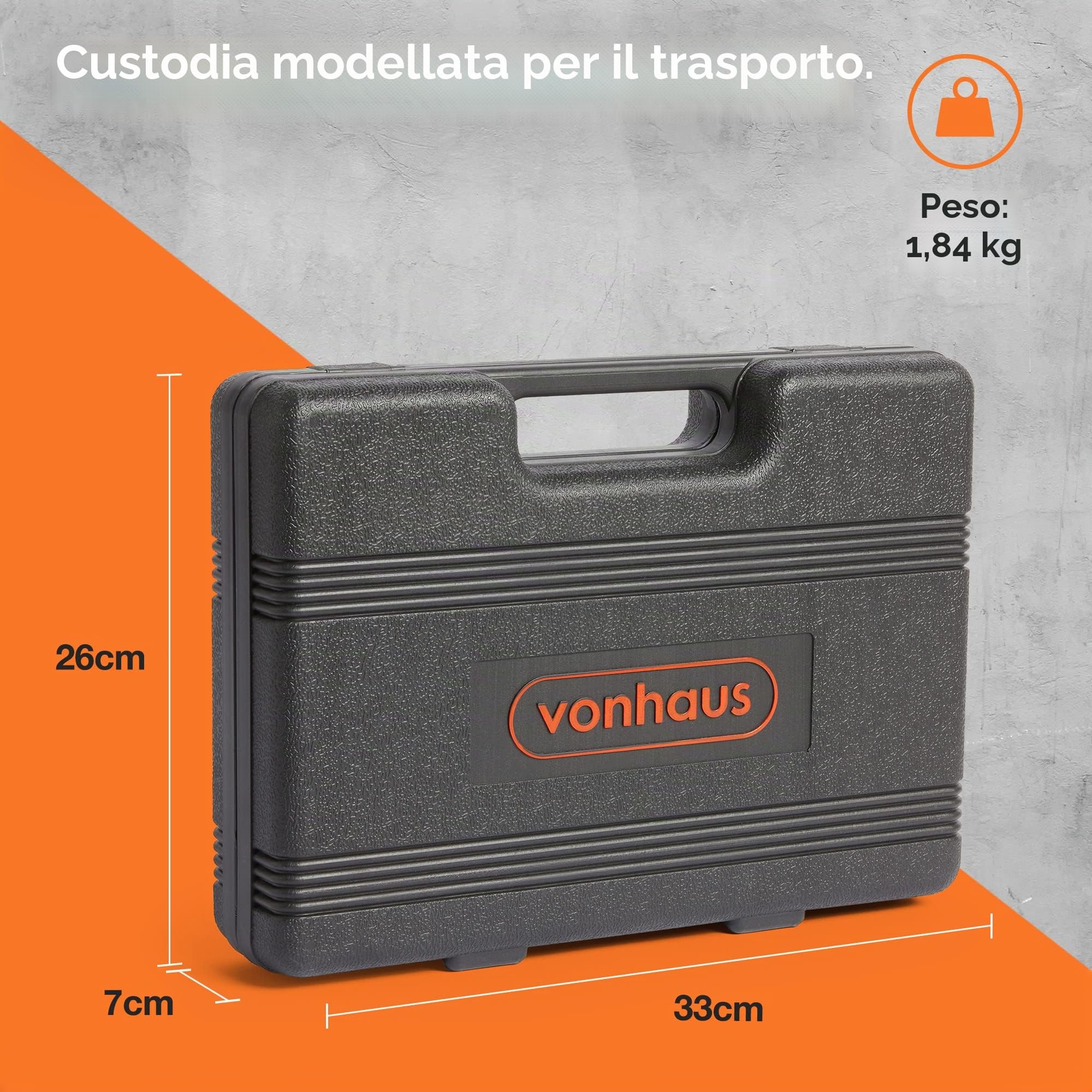 VonHaus Set Chiavi Combinate 12 Pezzi 6-17 mm con Valigetta