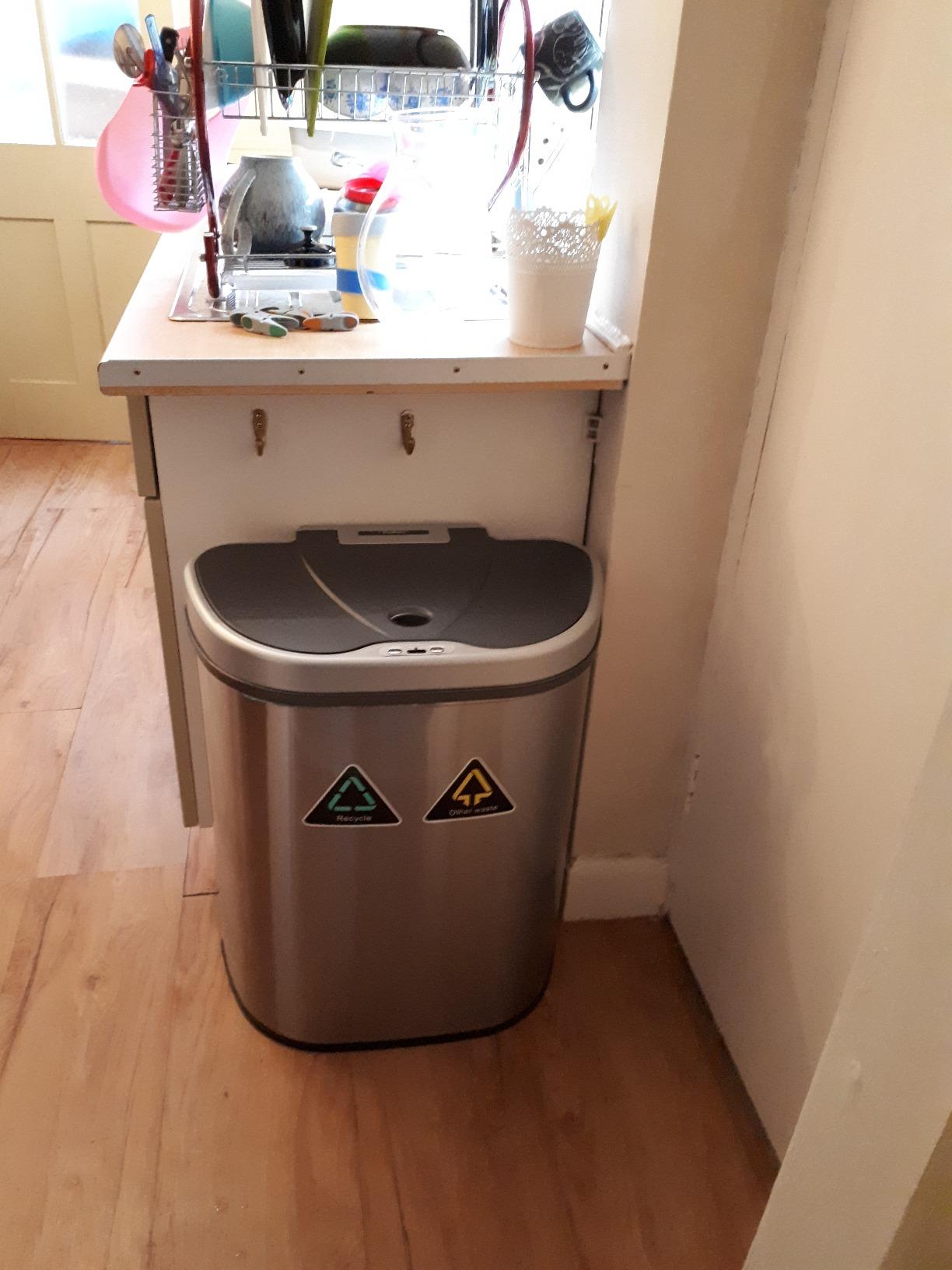 VonHaus bidone sensore 70L inox 2 scomparti automatico