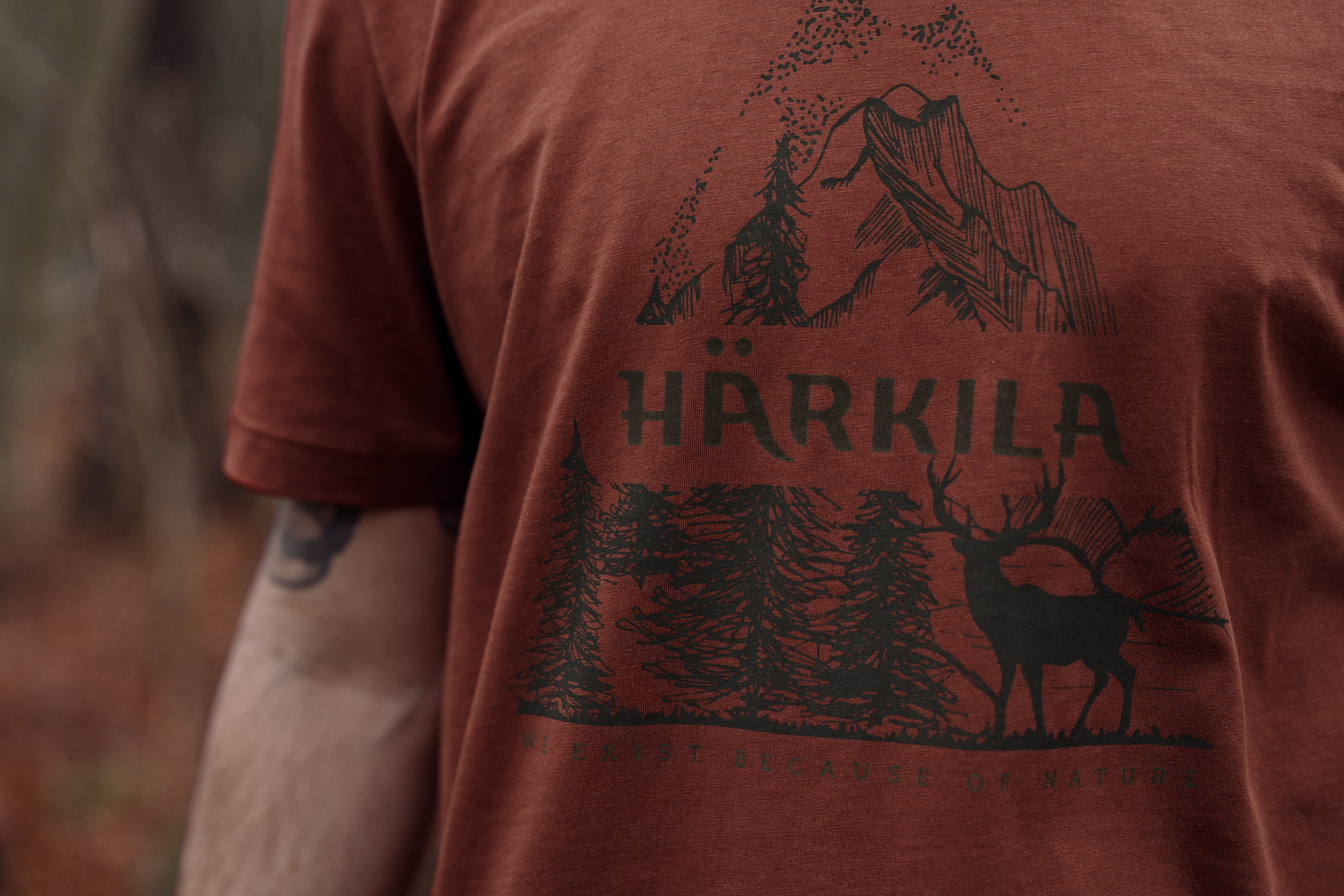 Härkila Nature t-shirt caccia M Autumn Orange cotone