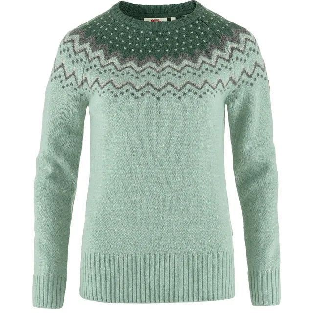 Fjällräven Övik Knit Sweater maglione misty green lana