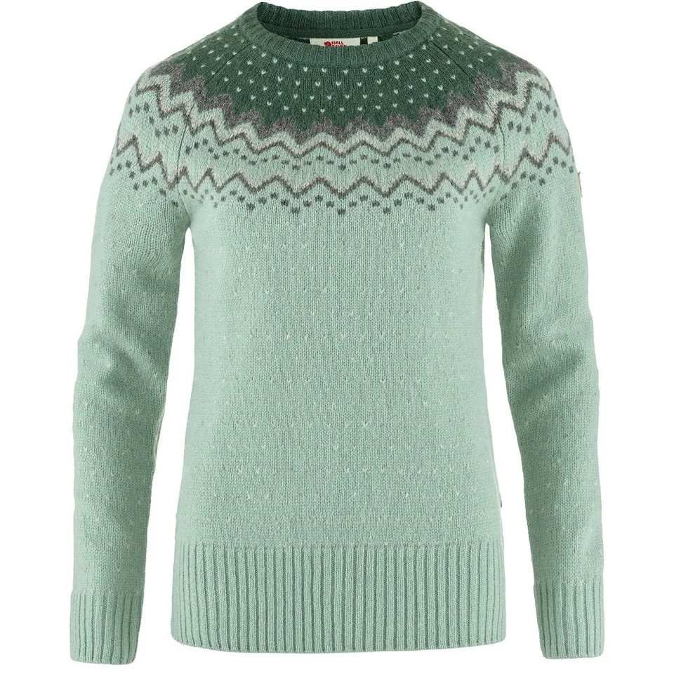 Fjällräven Övik Knit Sweater maglione misty green lana