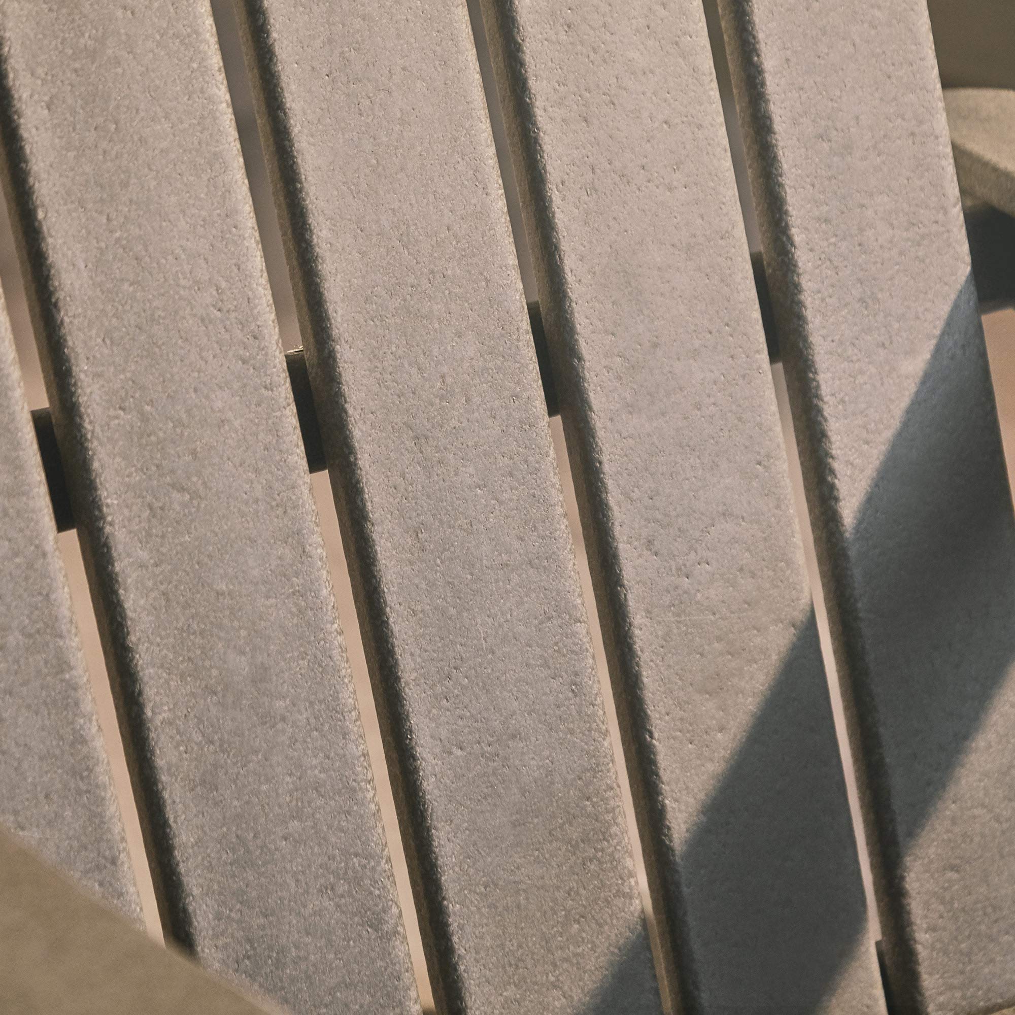 VonHaus Adirondack Set 2 Sedie Pieghevoli Grigio Plastica Riciclata