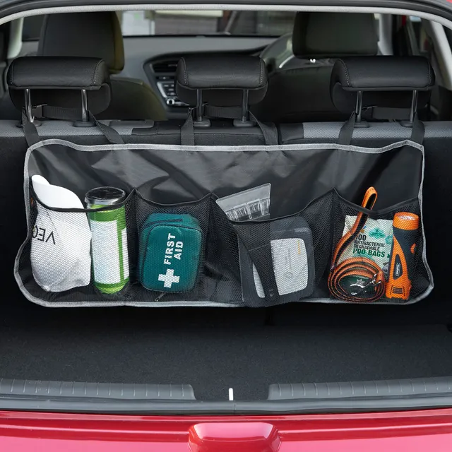 VonHaus organizer auto bagagliaio 4 tasche tessuto