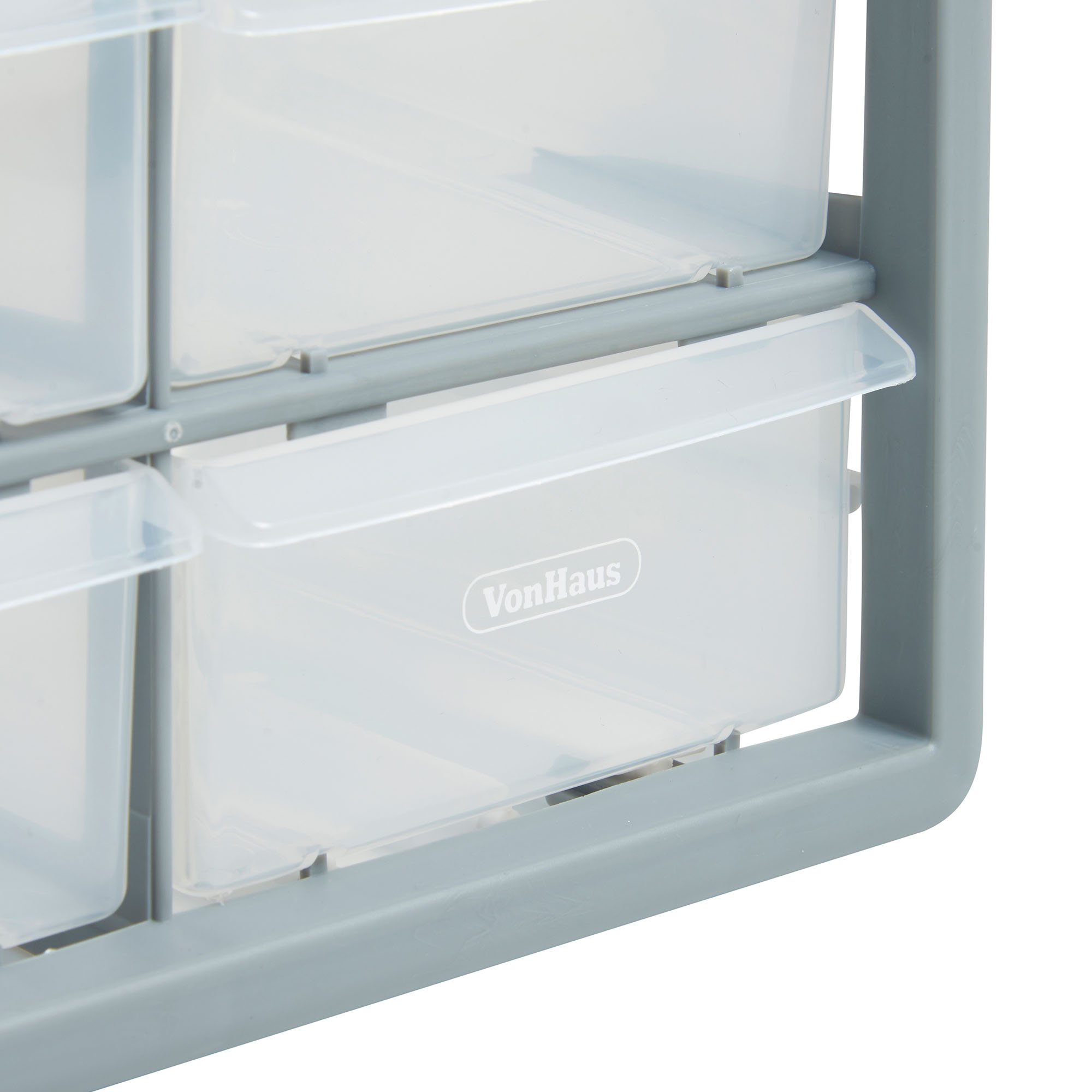 VonHaus Organizer 44 cassetti portaviti da parete grigio