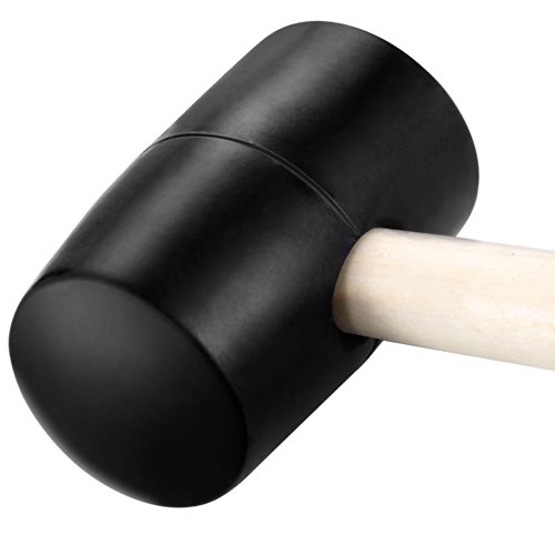 Vonhaus Martello in Gomma 450 g con Manico in Legno Testa 52 mm