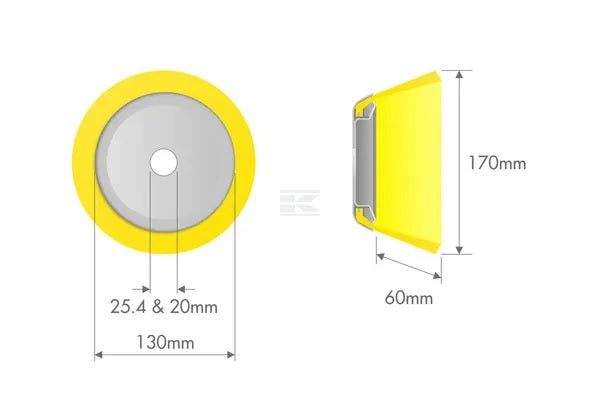 Koti 170 mm spazzola nylon per decespugliatore Ø 20/25,4 mm