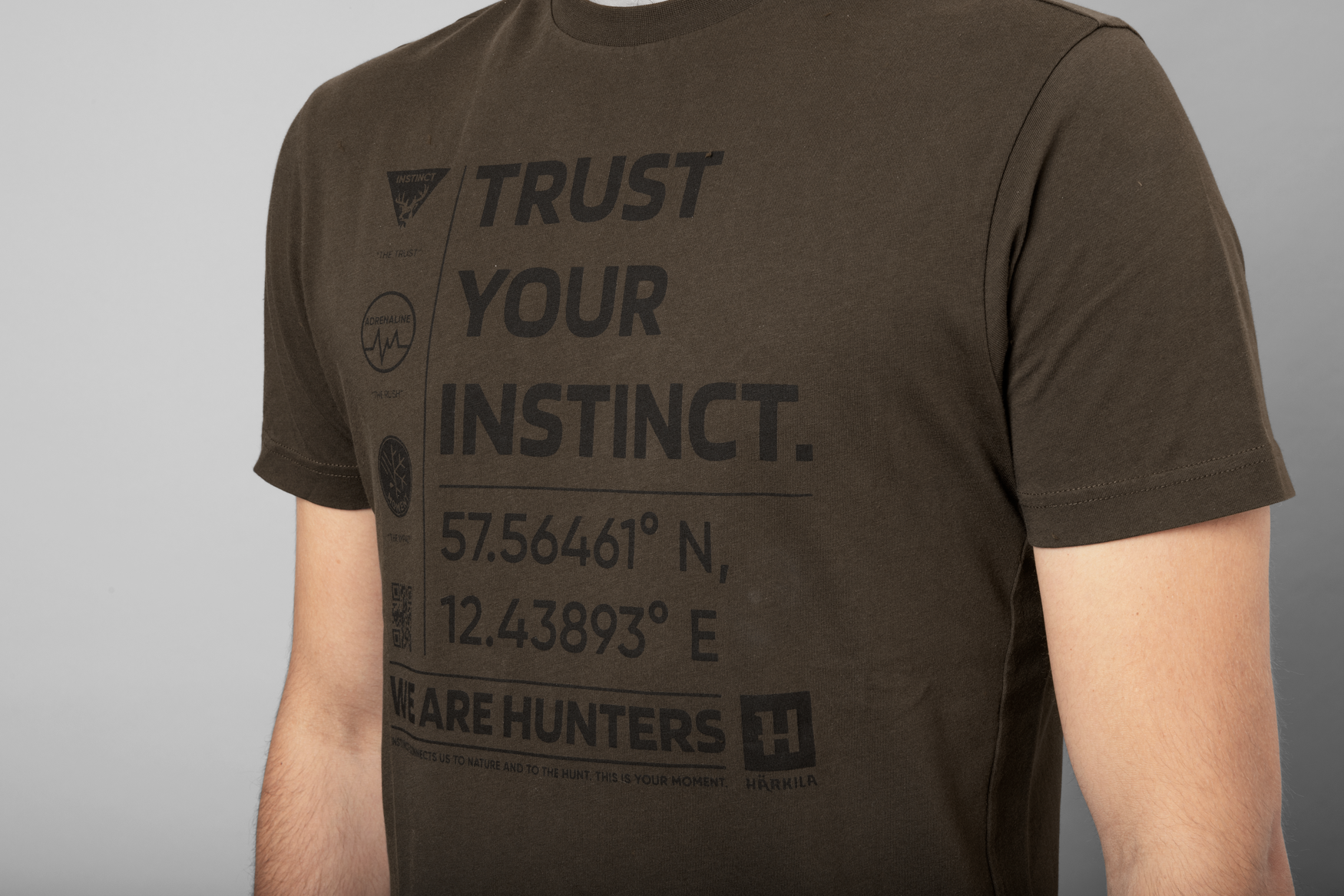 Härkila Instinct t-shirt cotone marrone vestibilità comoda