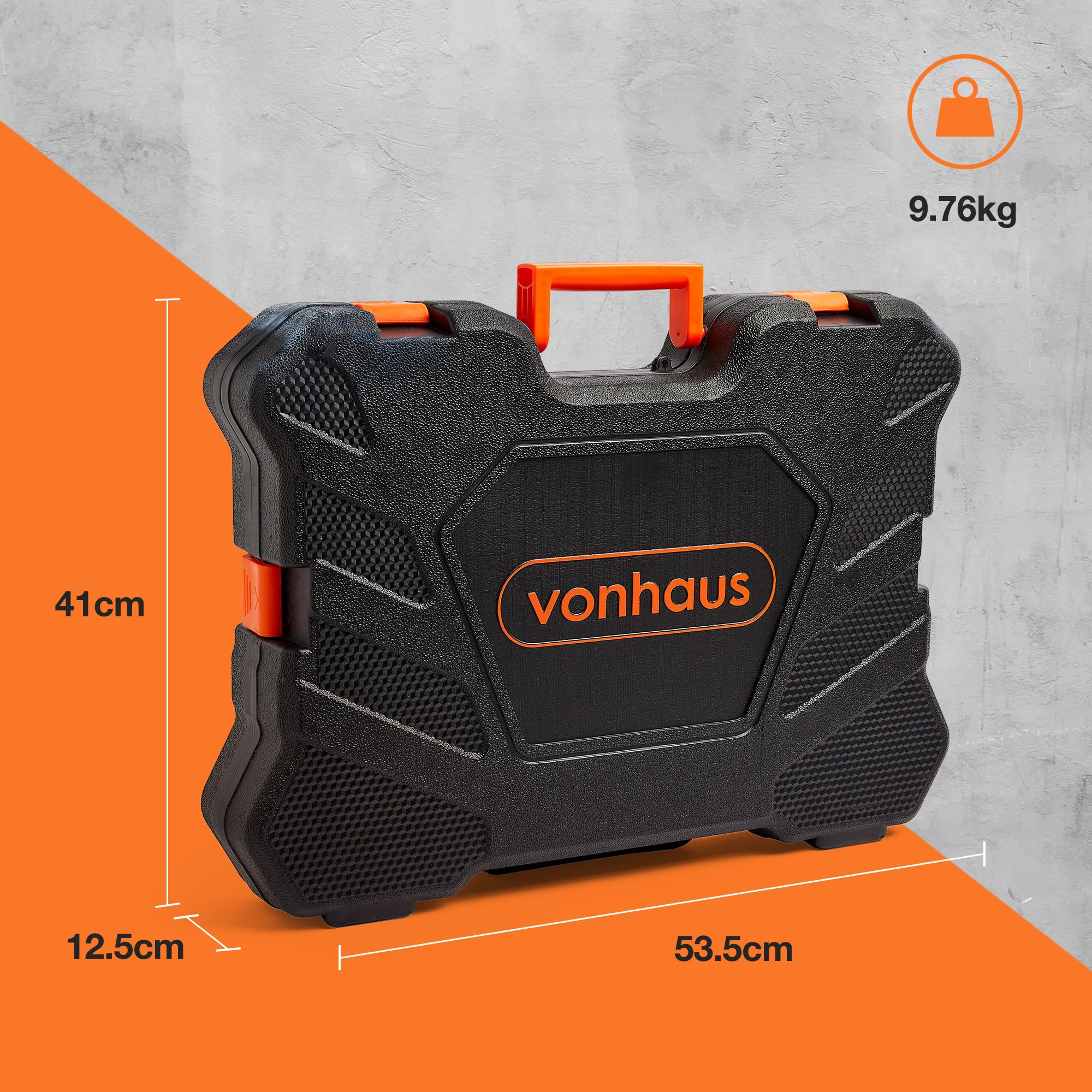 VonHaus Set Attrezzi Lavoro 256 Pezzi con Valigetta