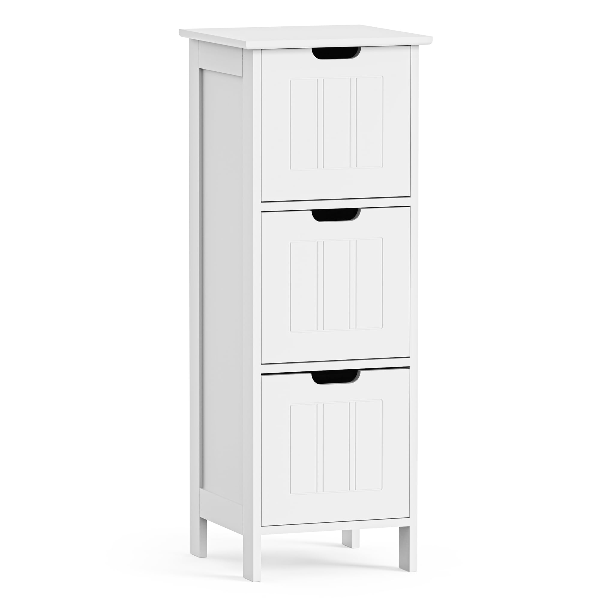 VonHaus mobiletto 3 cassetti bianco coloniale 30x30x81