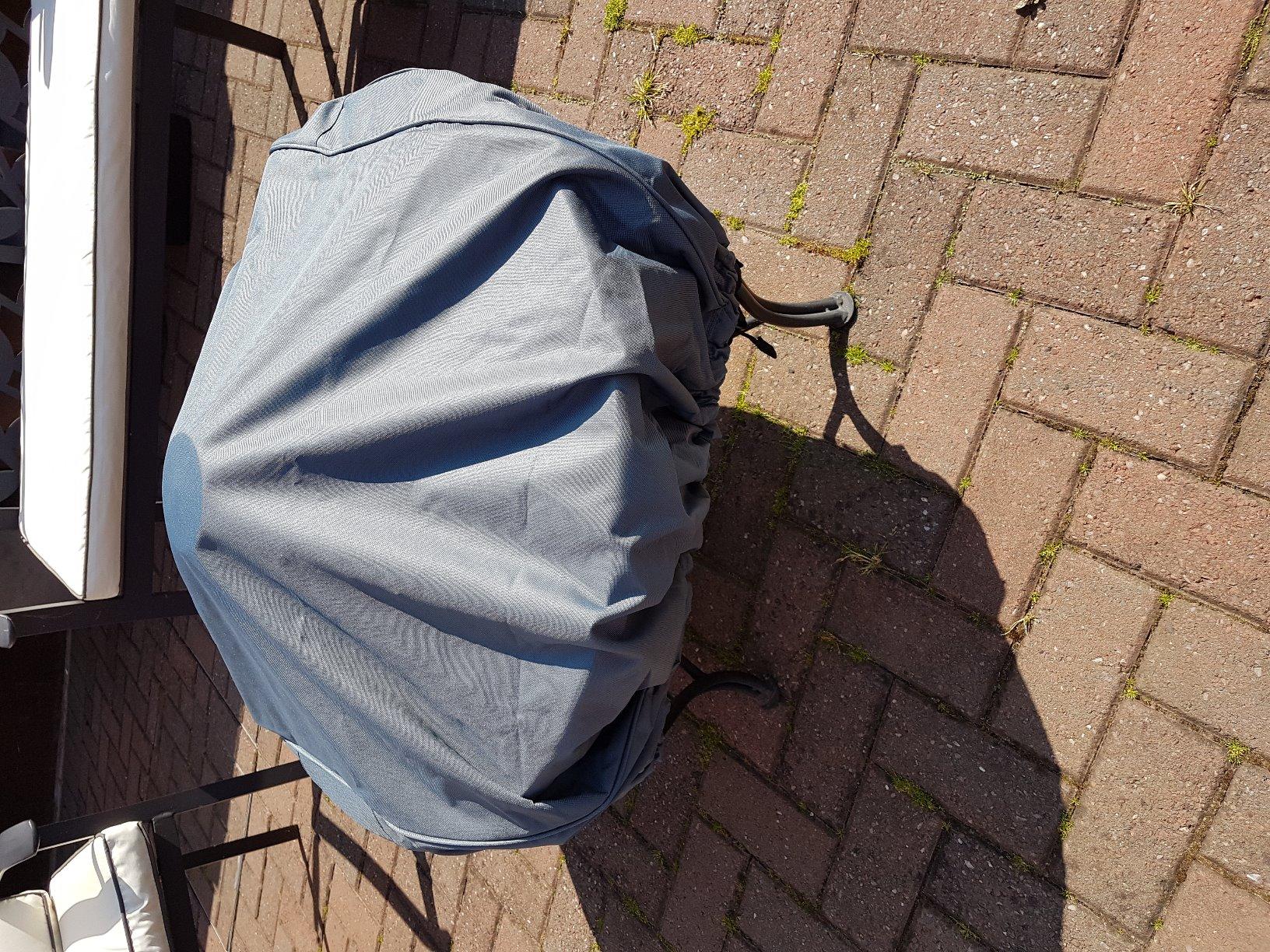VonHaus Storm copertura braciere rotonda 130 cm grigia
