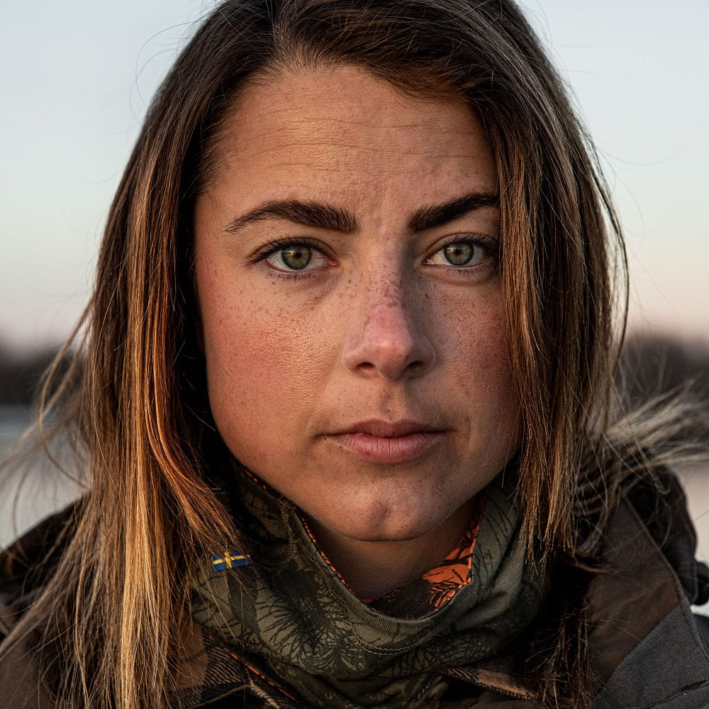 Fjallraven Lappland scaldacollo verde camo arancione outdoor