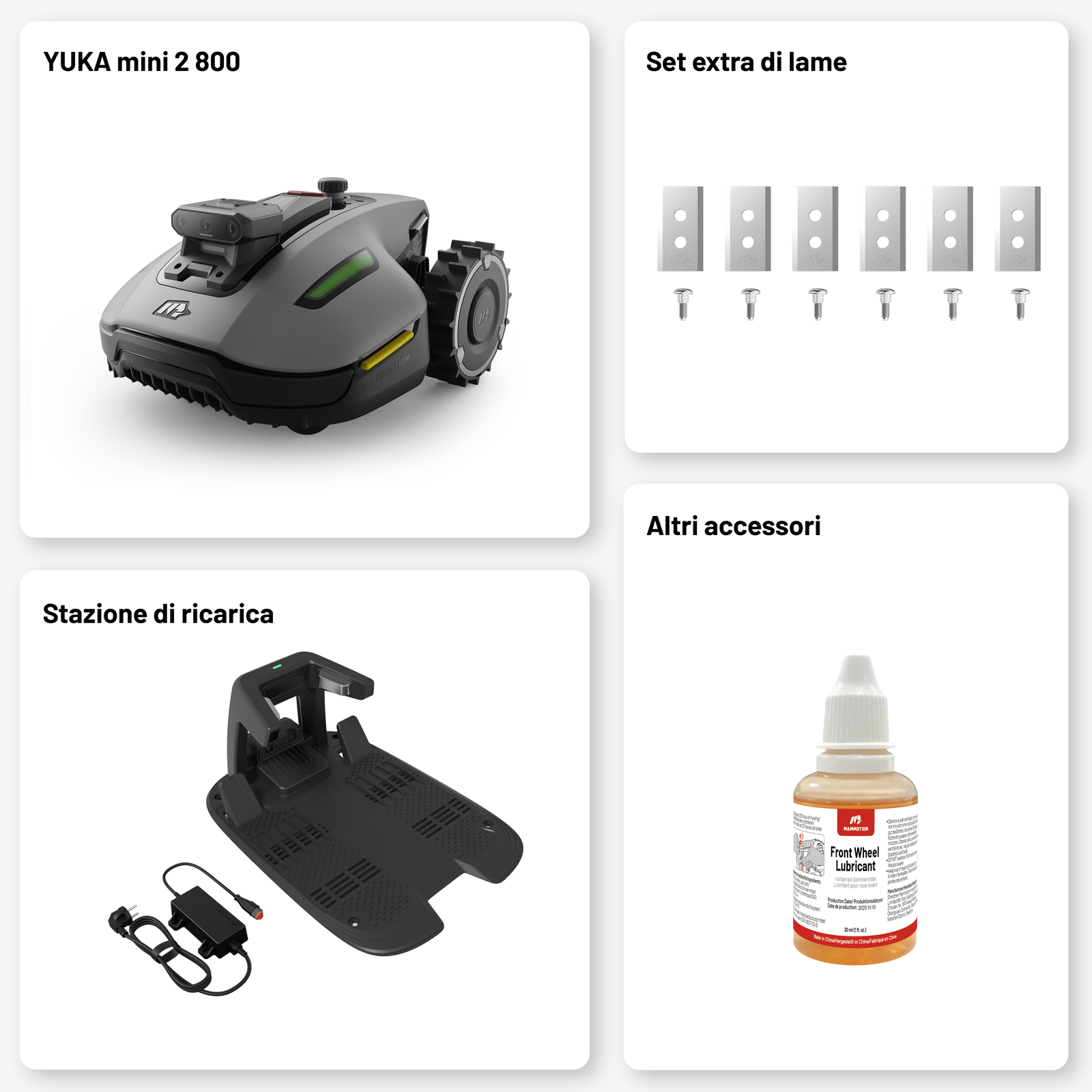 Mammotion Yuka Mini 2 800 robot tagliaerba 800 mq visione AI