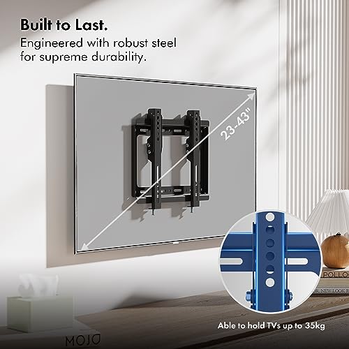 VonHaus Supporto TV a Parete 17-37" Inclinabile Acciaio