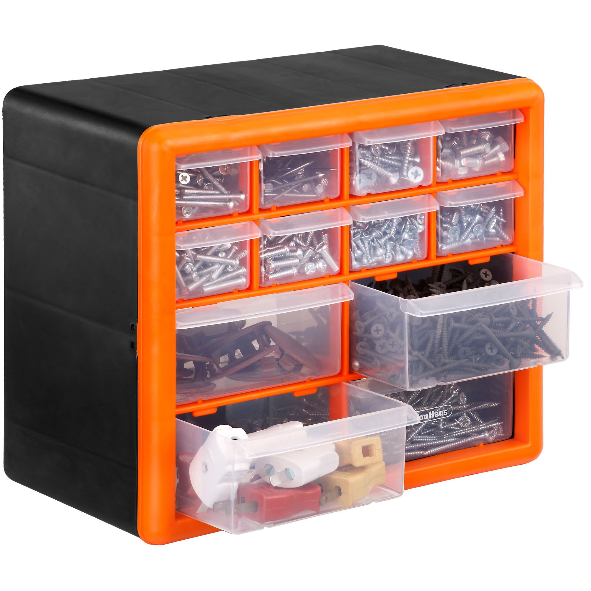 VonHaus Organizer 12 Cassetti Viti 26,7x16x23,5 cm Plastica