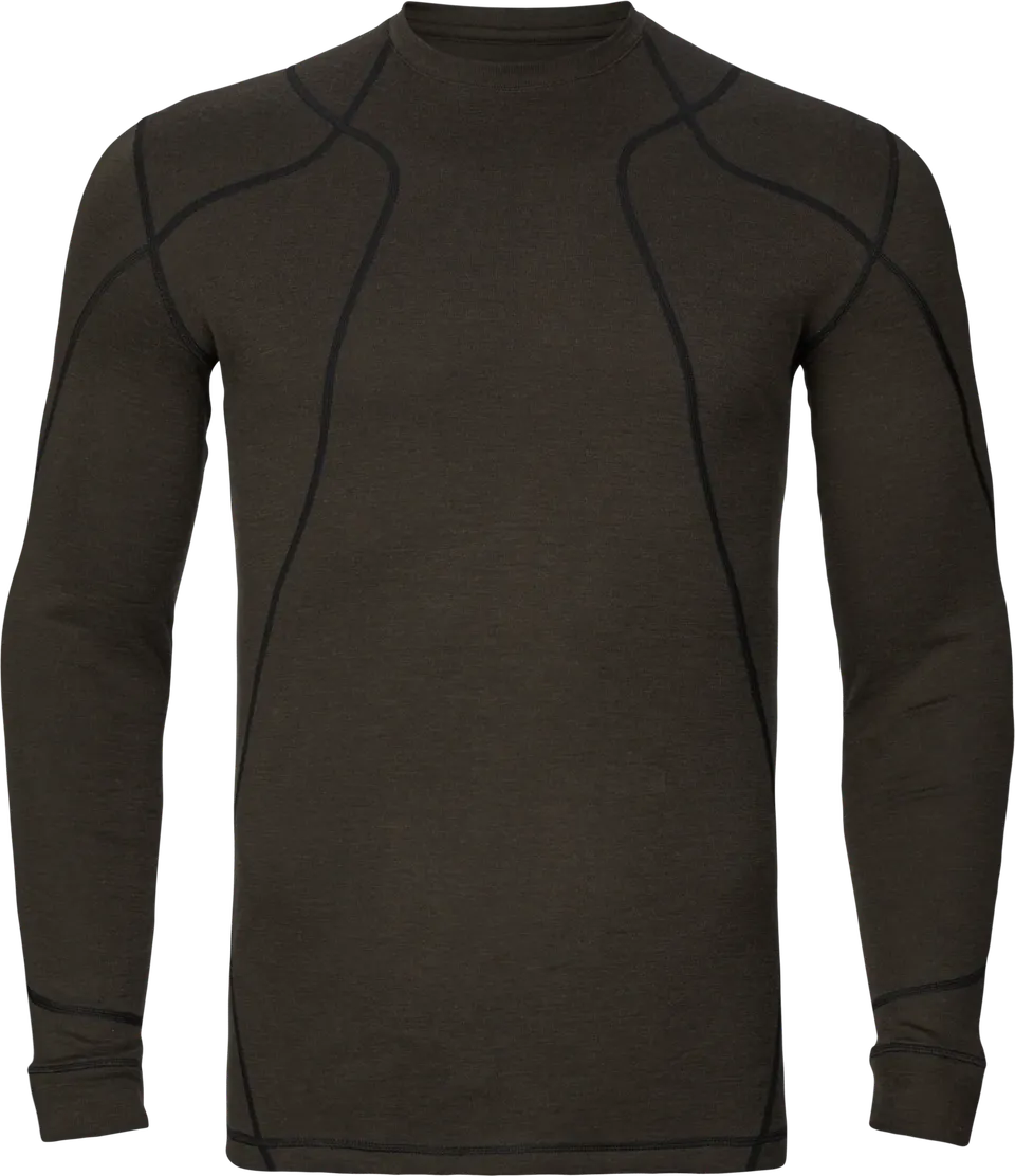 Härkila Aspire Base Layer completo termico merino Shadow Brown