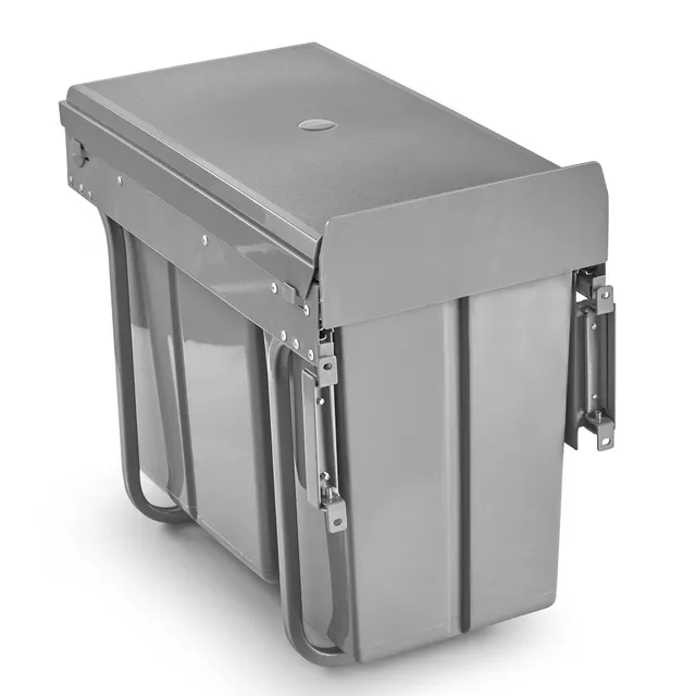 VonHaus Pattumiera Estraibile Cucina 30L Grigia 20+10L