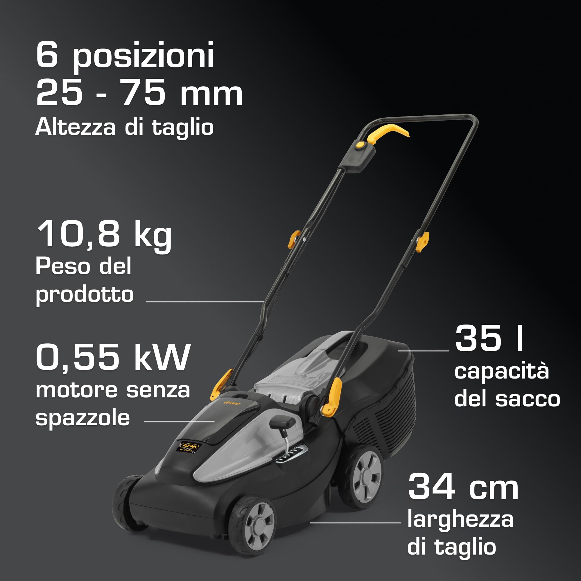 Alpina AL 3420 Li Kit tagliaerba a batteria 34 cm