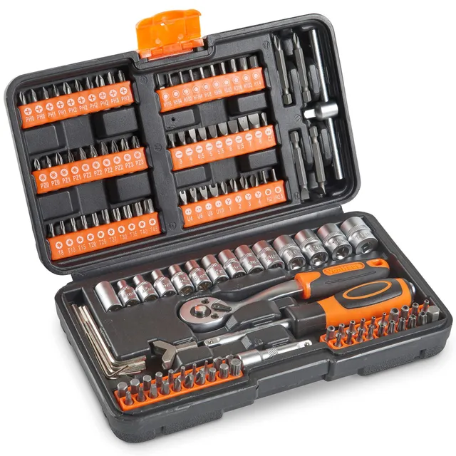VonHaus Set Chiavi a Bussola 130 Pezzi con Cricchetto