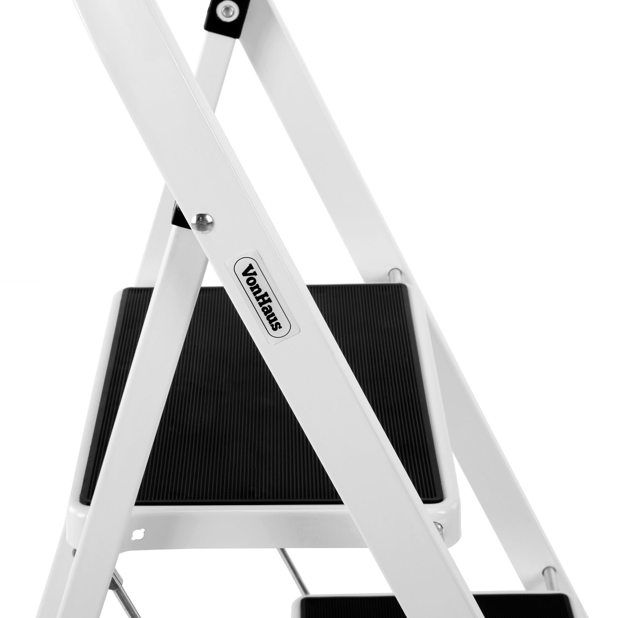 VonHaus Scaletta Pieghevole 2 Gradini Acciaio 150 kg
