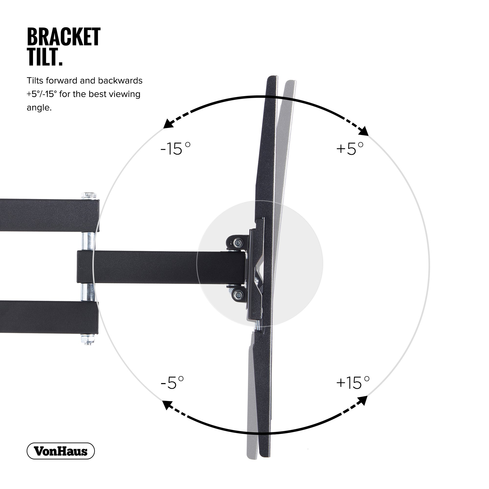 VonHaus Supporto TV Parete 23-56" VESA 400x400 Braccio 48 cm