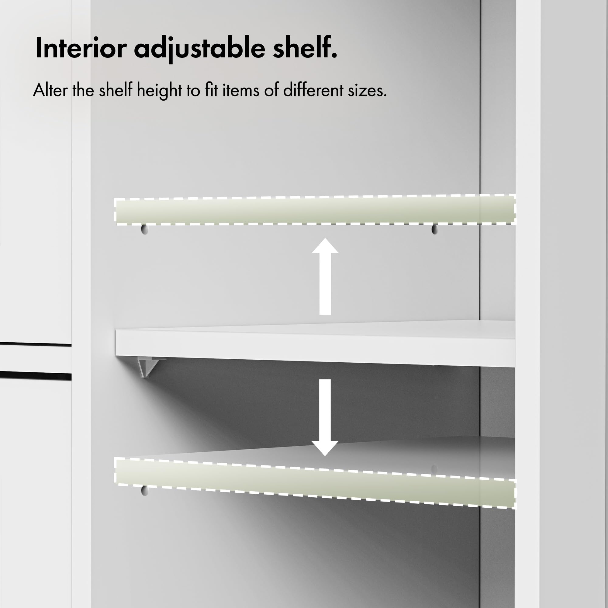 VonHaus Mobiletto 4 Cassetti Bianco 82 cm Stile Coloniale
