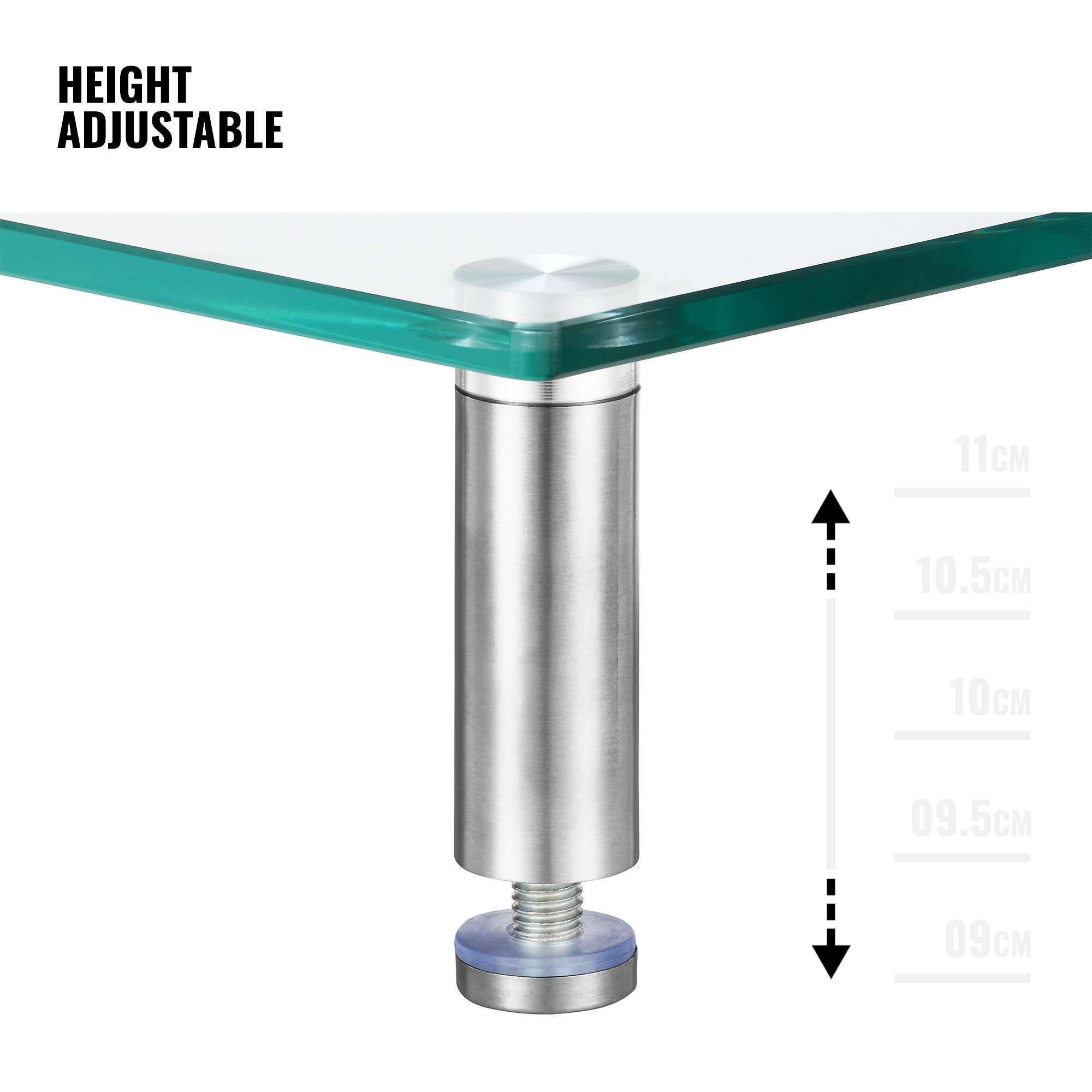 VonHaus Supporto Monitor Vetro Large 70cm 30kg