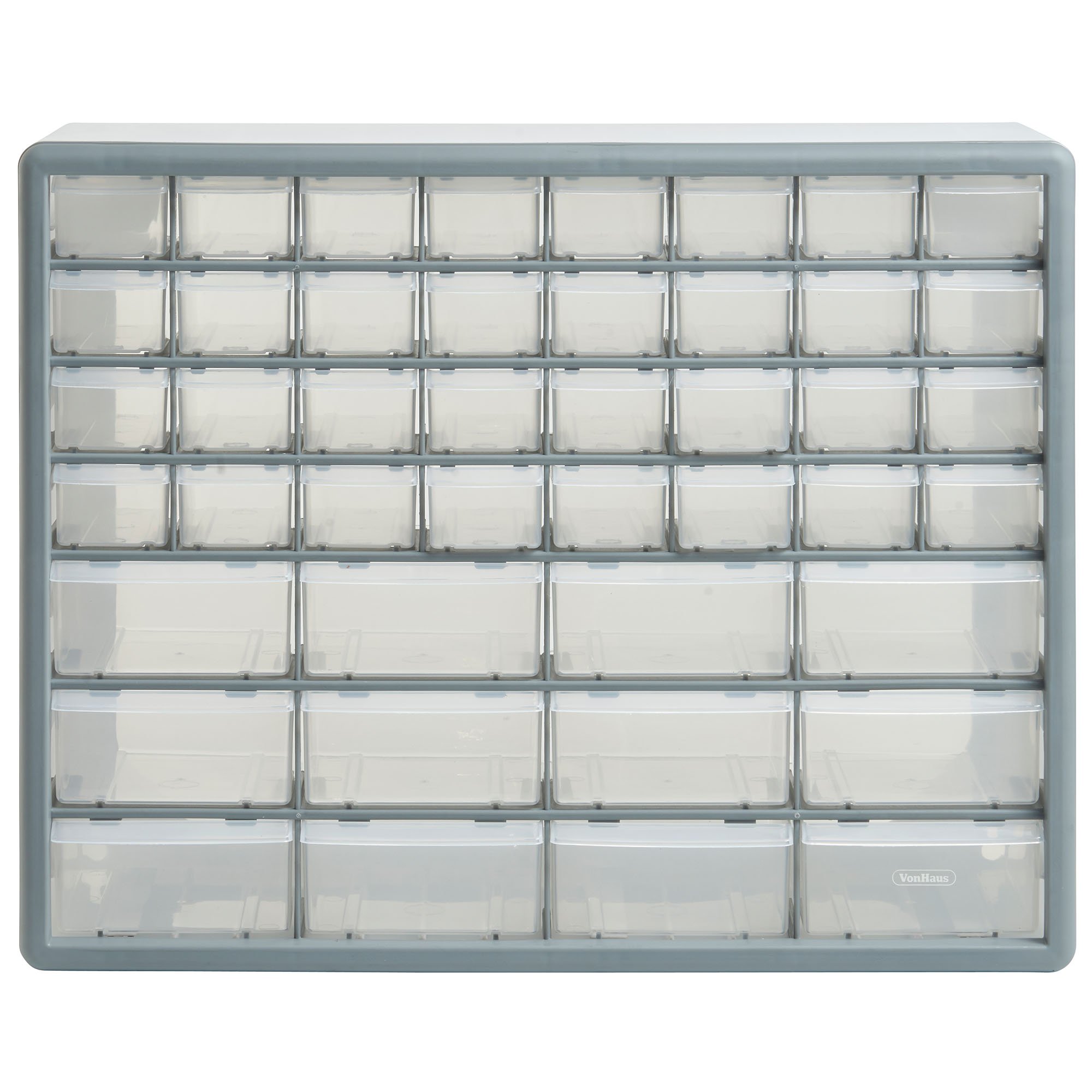 VonHaus Organizer 44 cassetti portaviti da parete grigio