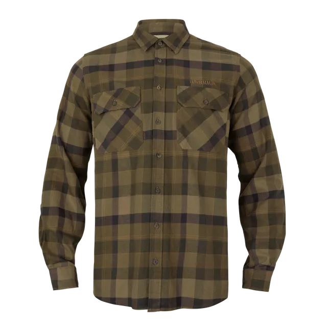 Härkila Asmund L/S camicia caccia uomo beech green check
