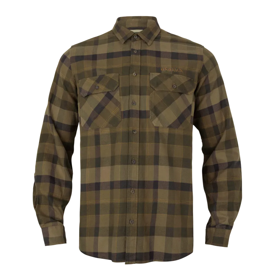 Härkila Asmund L/S camicia caccia uomo beech green check