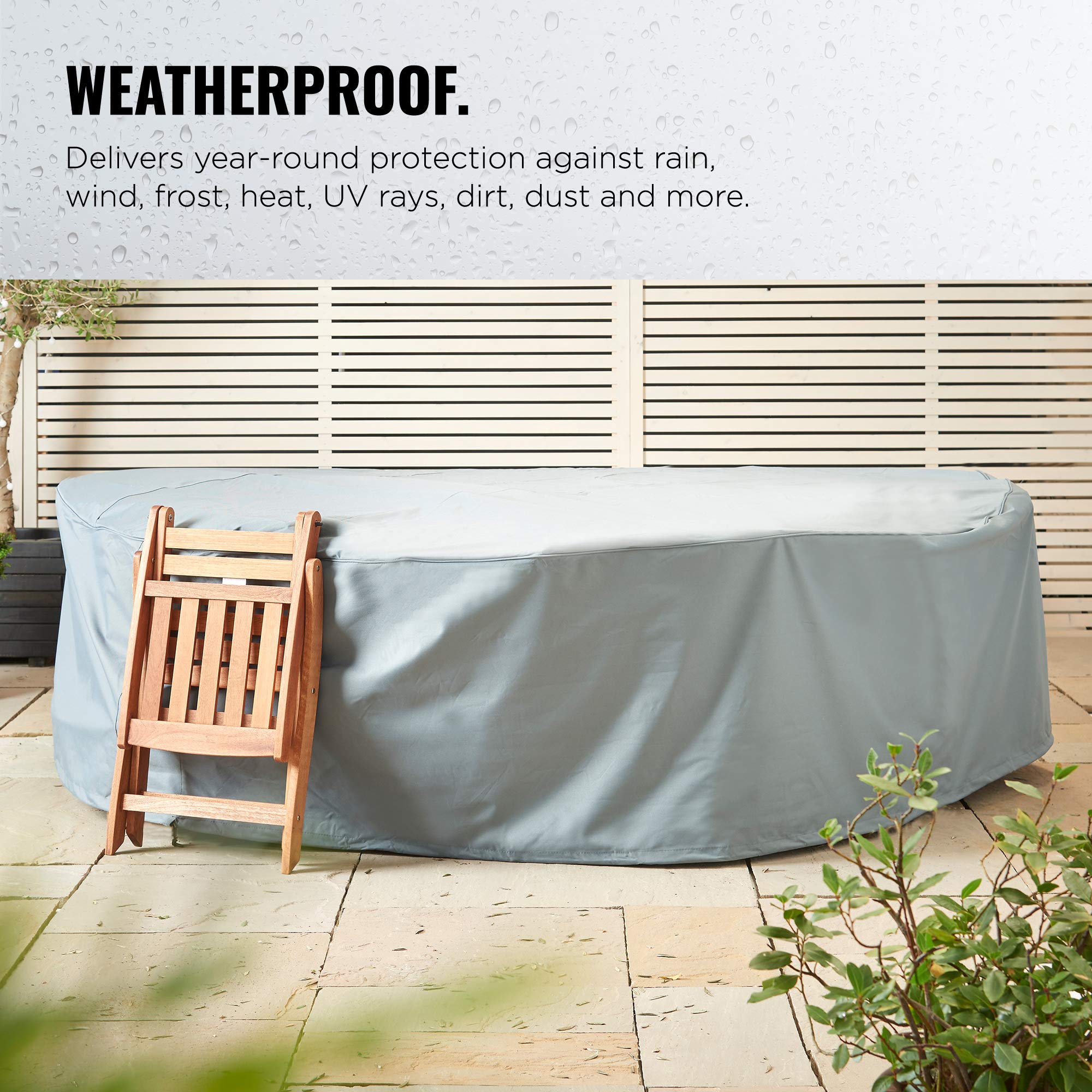 VonHaus Storm copertura mobili giardino 224x224 cm grigia